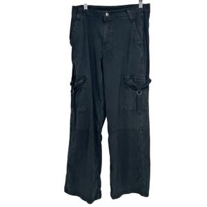 American Eagle Women's size 2 AE Super High Rise Baggy Wide Leg Cargo Pants Y2K